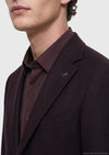 Bordo Düz Regular Fit %100 Kaşmir Ceket