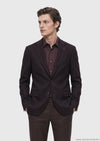 Bordo Düz Regular Fit %100 Kaşmir Ceket
