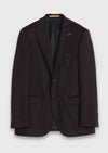 Bordo Düz Regular Fit %100 Kaşmir Ceket