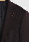 Bordo Düz Regular Fit %100 Kaşmir Ceket