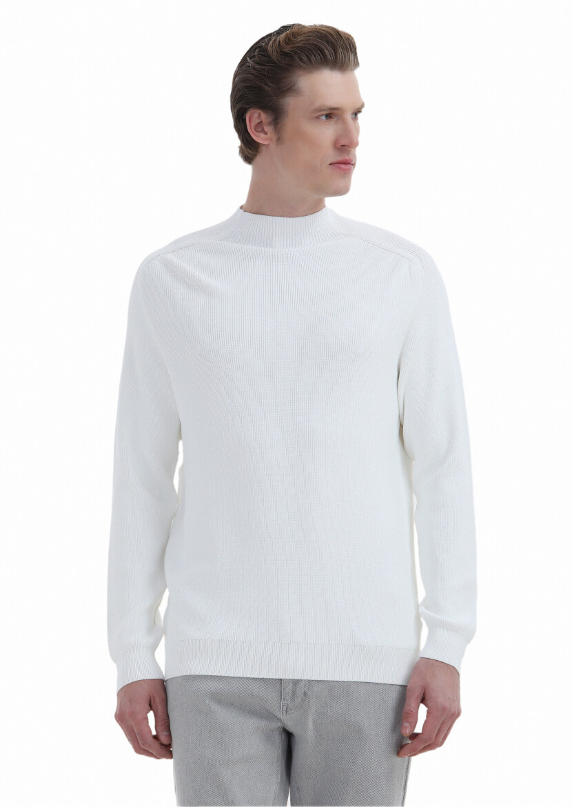 Ecru Knitwear Sweatshirt 