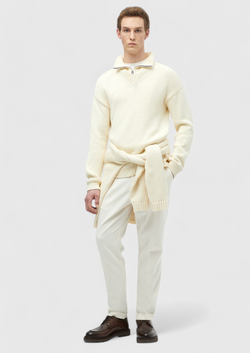 Ecru Knitwear Sweatshirt 
