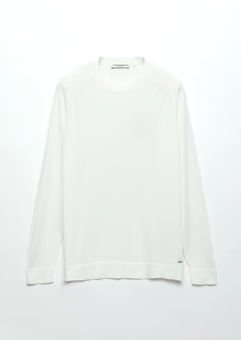 Ecru Knitwear Sweatshirt - 1
