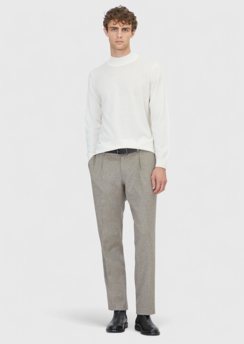 Ecru Knitwear Sweatshirt - RAMSEY
