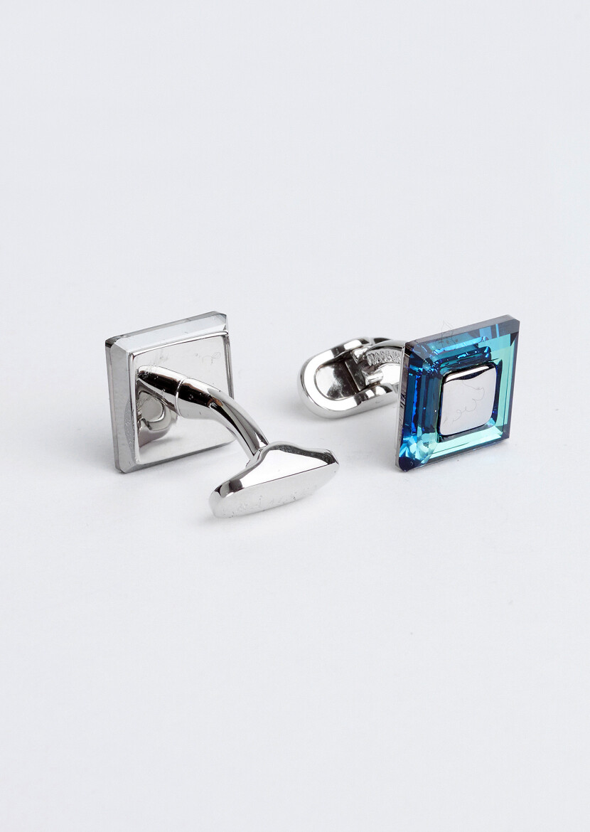 Green Brass Cuff Link 