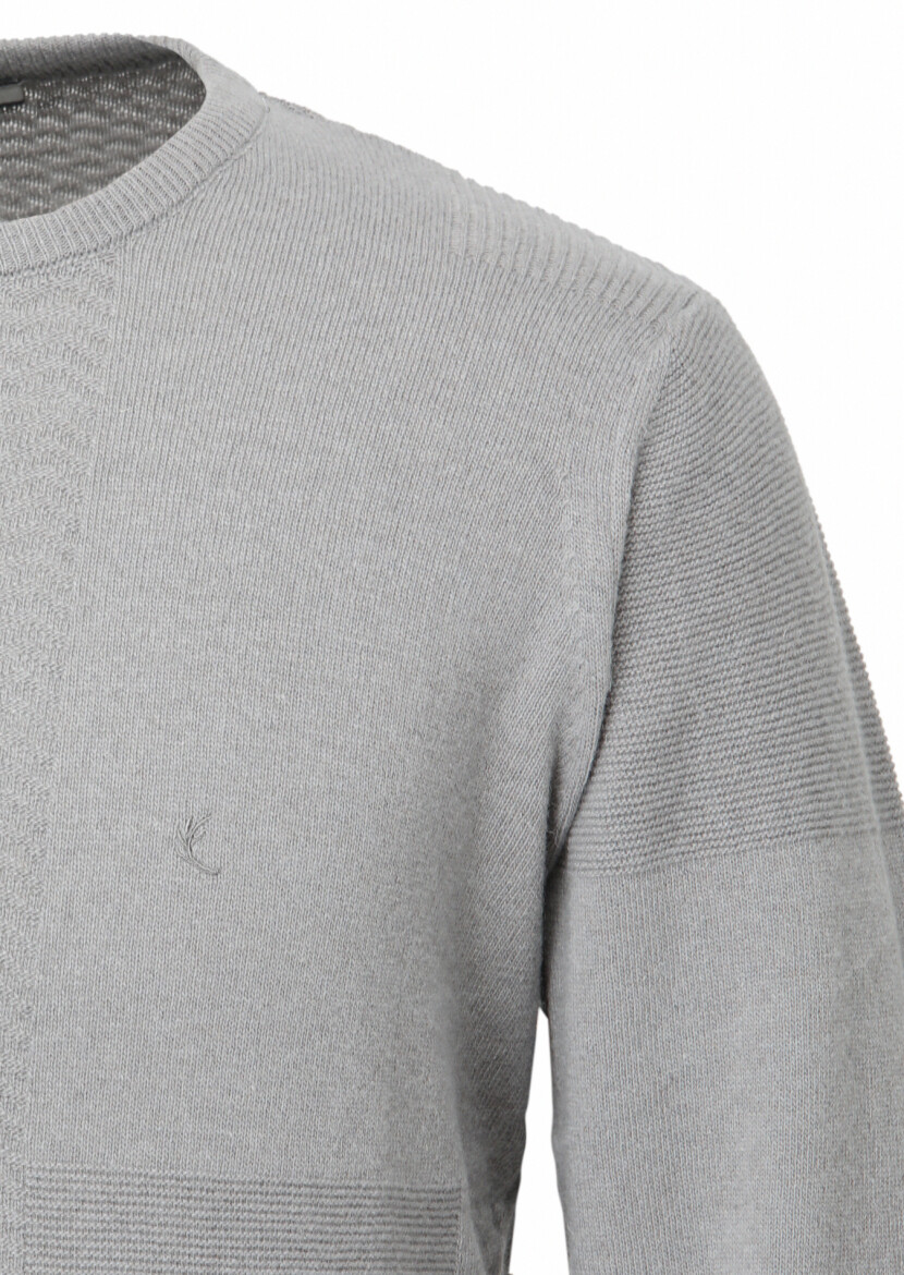 Grey Knitwear Sweatshirt 