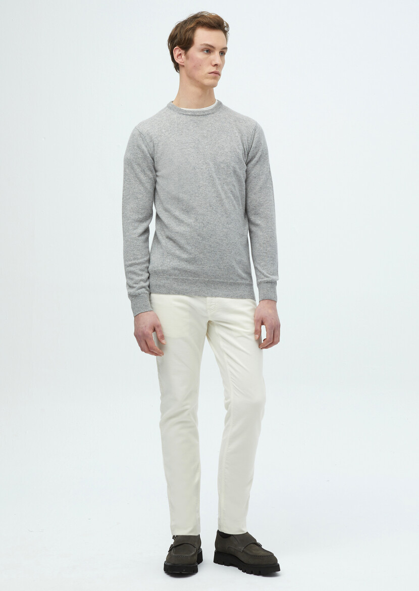 Grey Knitwear Sweatshirt 