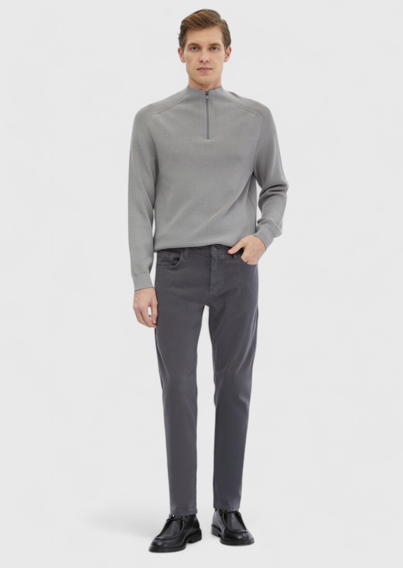 Grey Knitwear Sweatshirt 