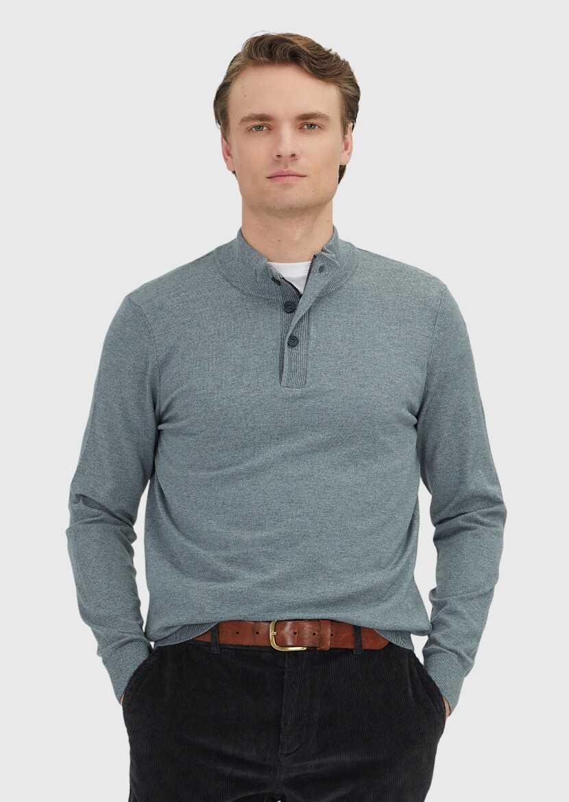 Grey Knitwear Sweatshirt - RAMSEY
