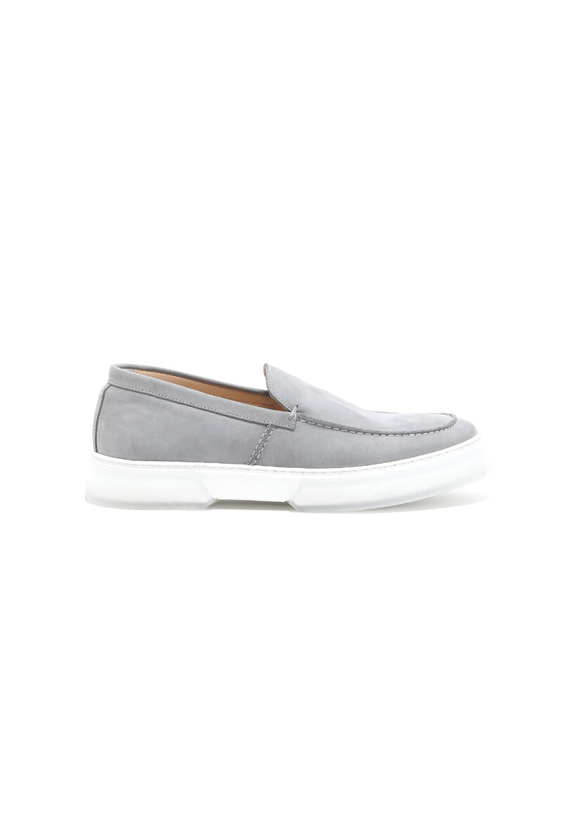 Grey Suede Casual Loafer - RAMSEY