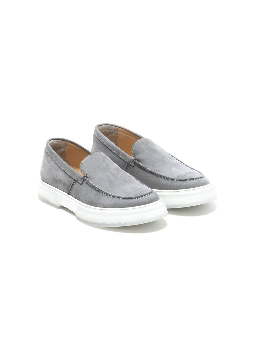 Grey Suede Casual Loafer - RAMSEY