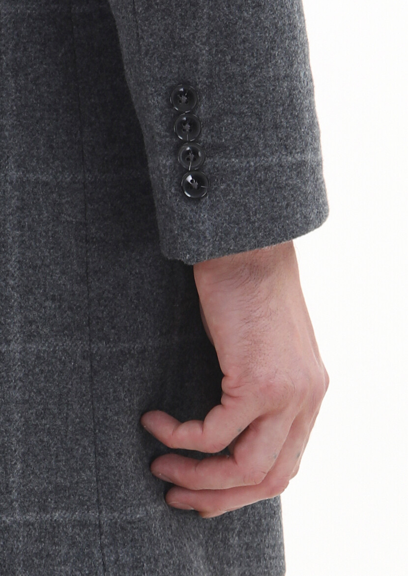 Grey Weaving Overcoat - 5