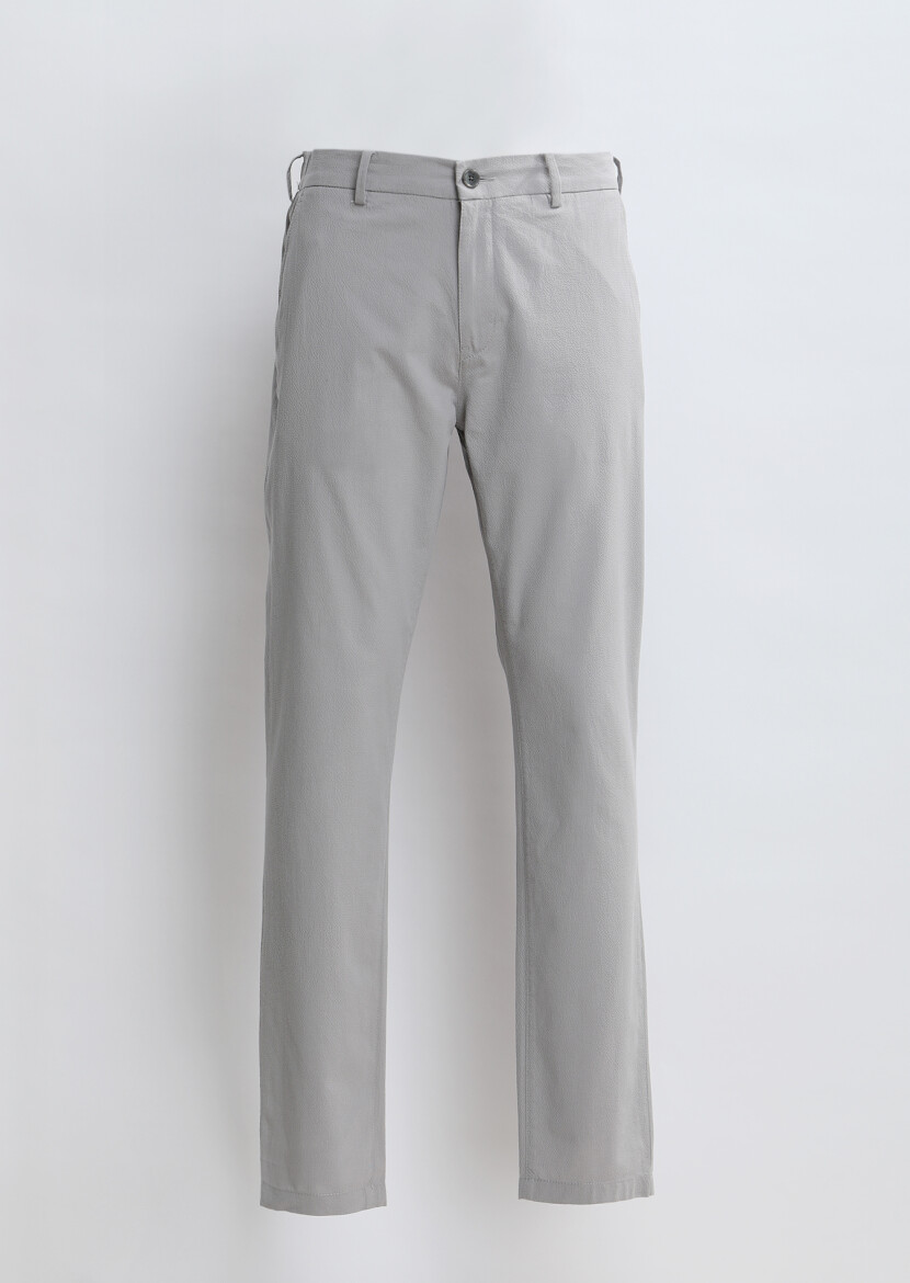 Gri Desenli Dokuma Jogging Fit Casual Pamuk Karışımlı Pantolon - 5