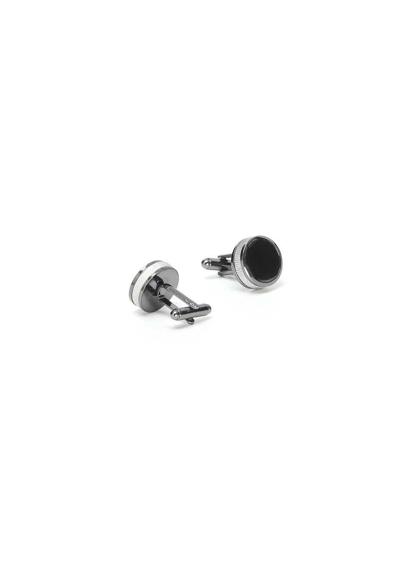 Hard Coal Brass Cuff Link 
