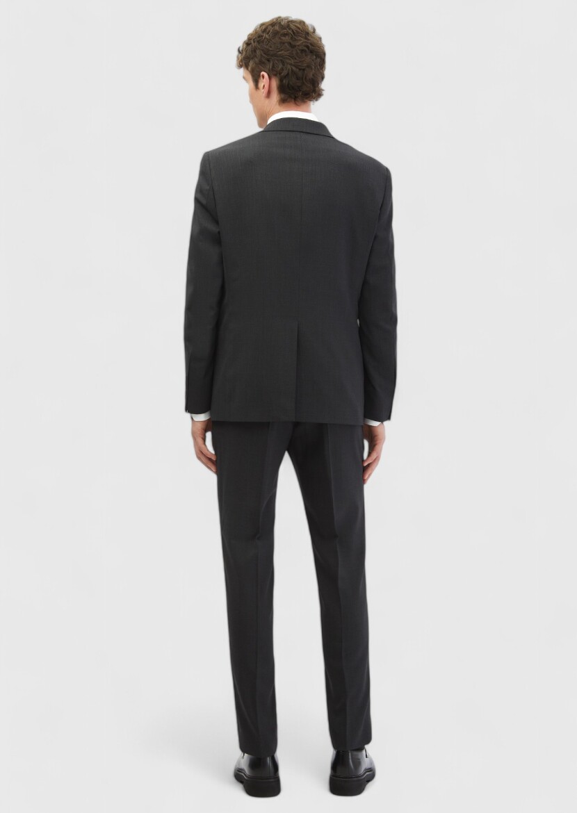 Hard Coal Micro Modern Fit Wool Blended Suit - 7