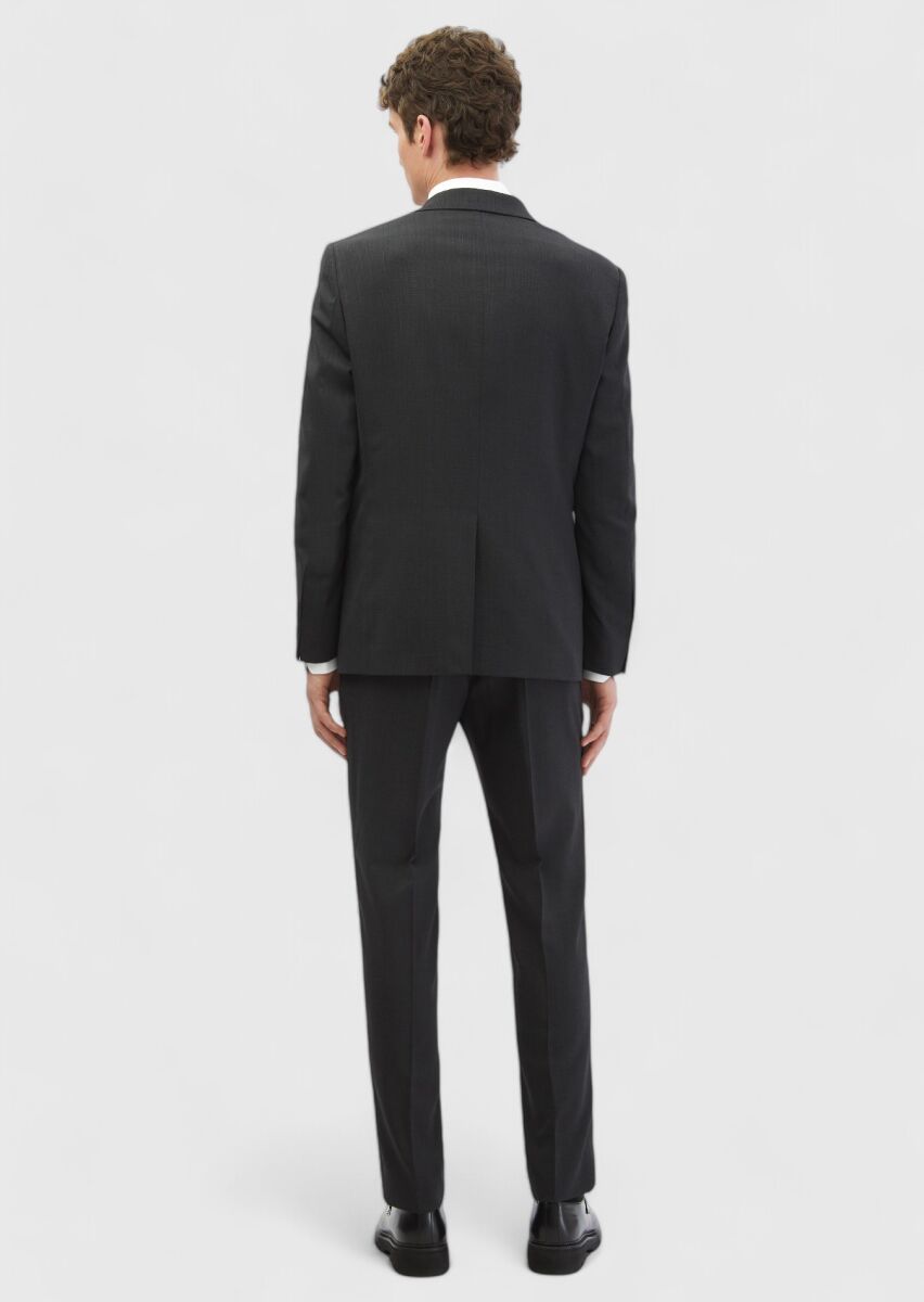 Hard Coal Micro Modern Fit Wool Blended Suit - 7