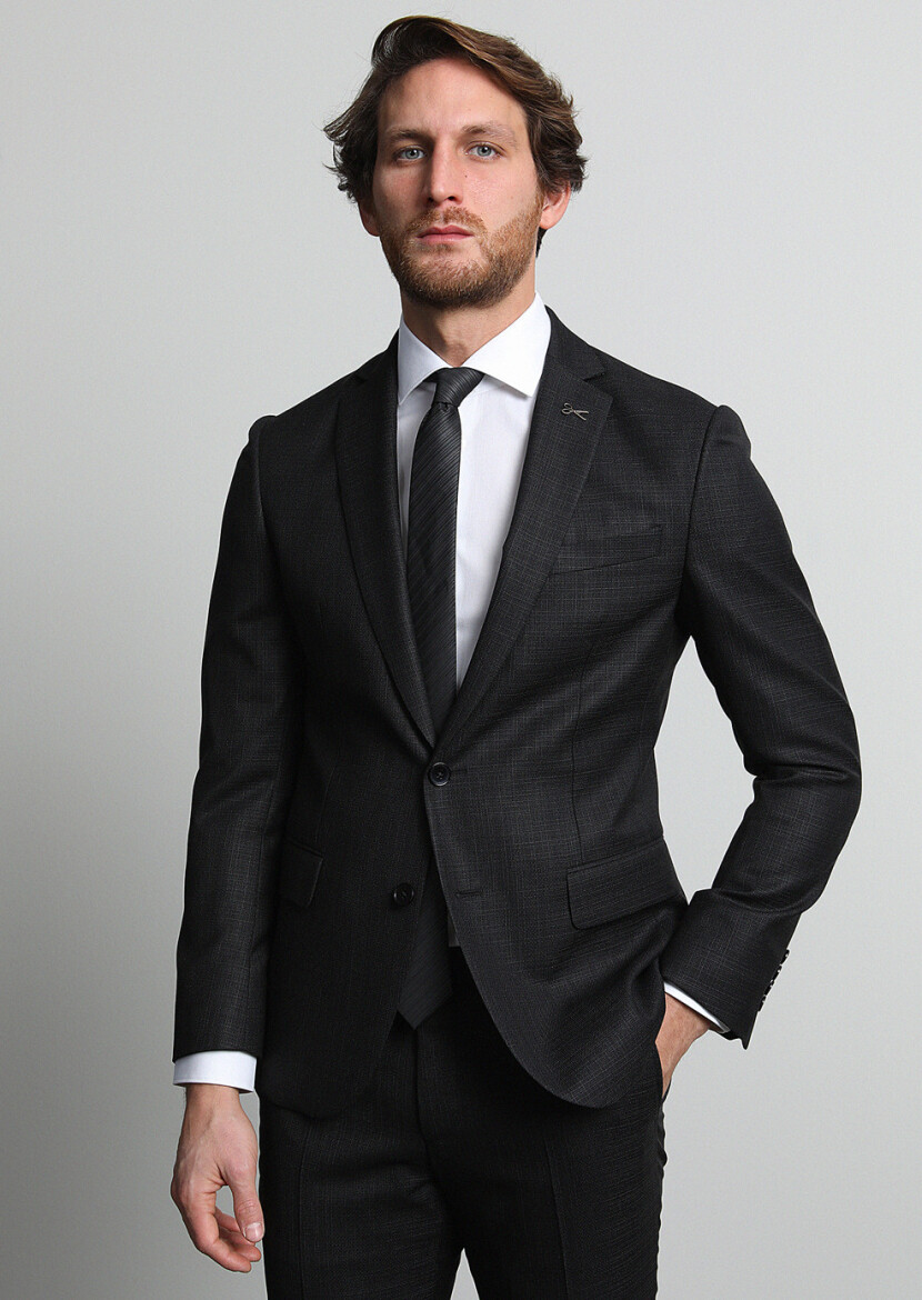Hard Coal Micro Zeroweight Slim Fit 100% Wool Suit - 1