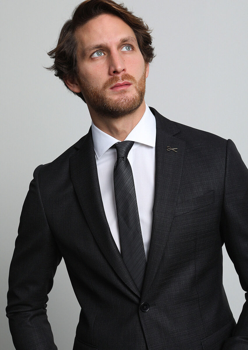 Hard Coal Micro Zeroweight Slim Fit 100% Wool Suit - 2