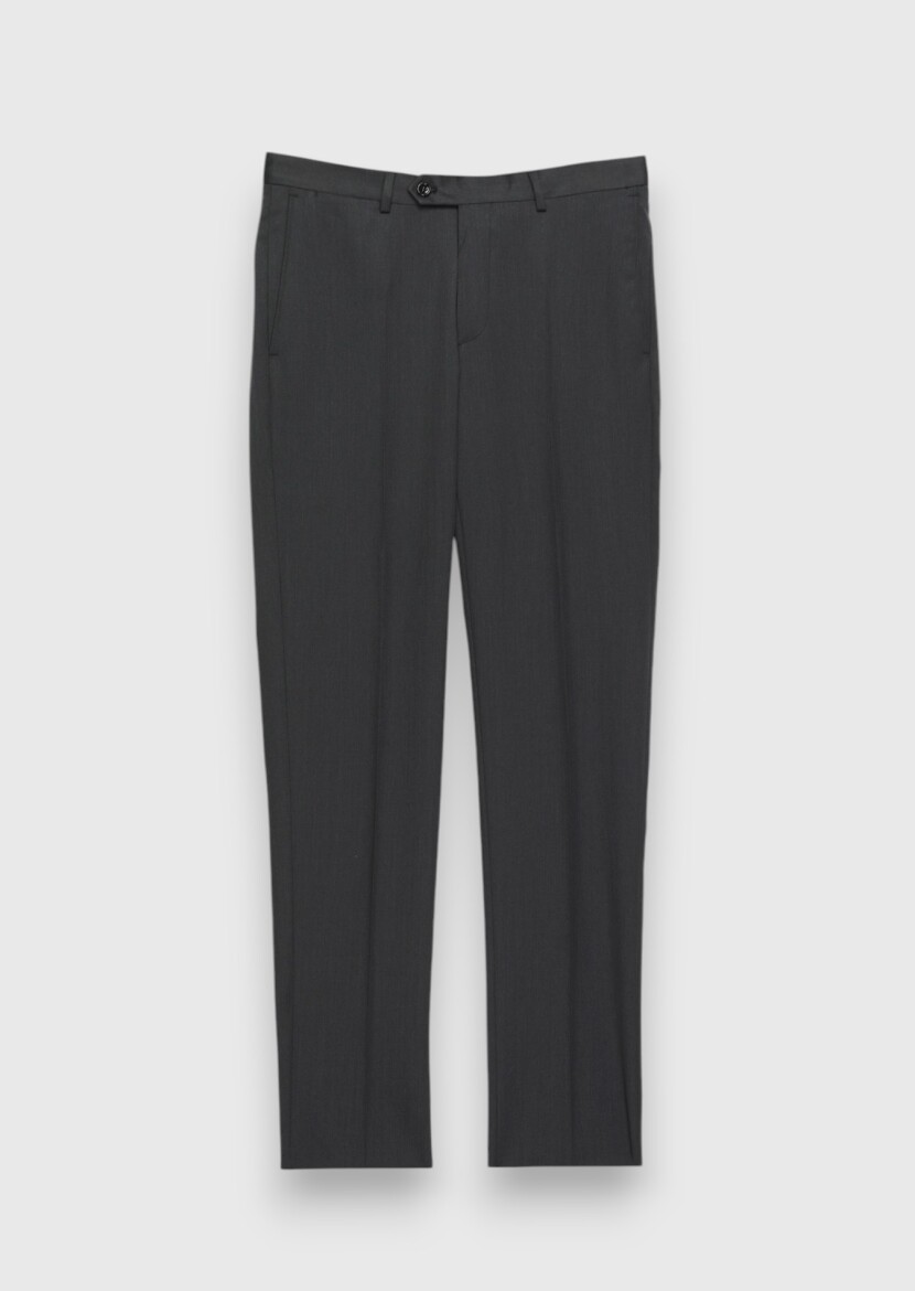 Hard Coal Plain Regular Fit 100% Wool Suit - 2