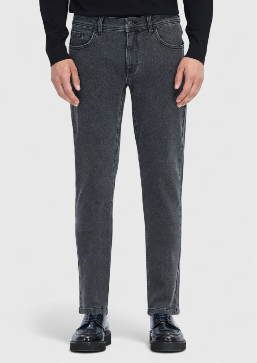 Hard Coal Slim Fit Denim Cotton Blended Trousers - RAMSEY