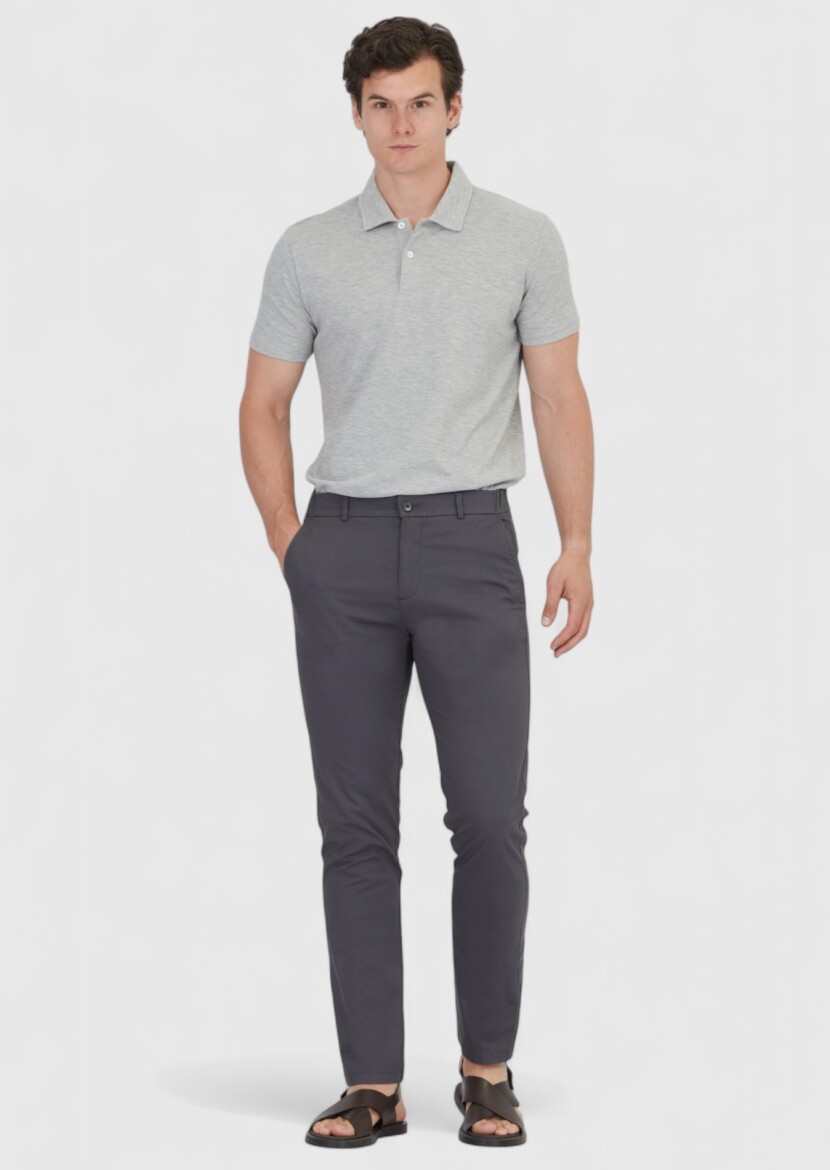 Hard Coal Weaving Jogging Fit Casual Cotton Blended Trousers - RAMSEY