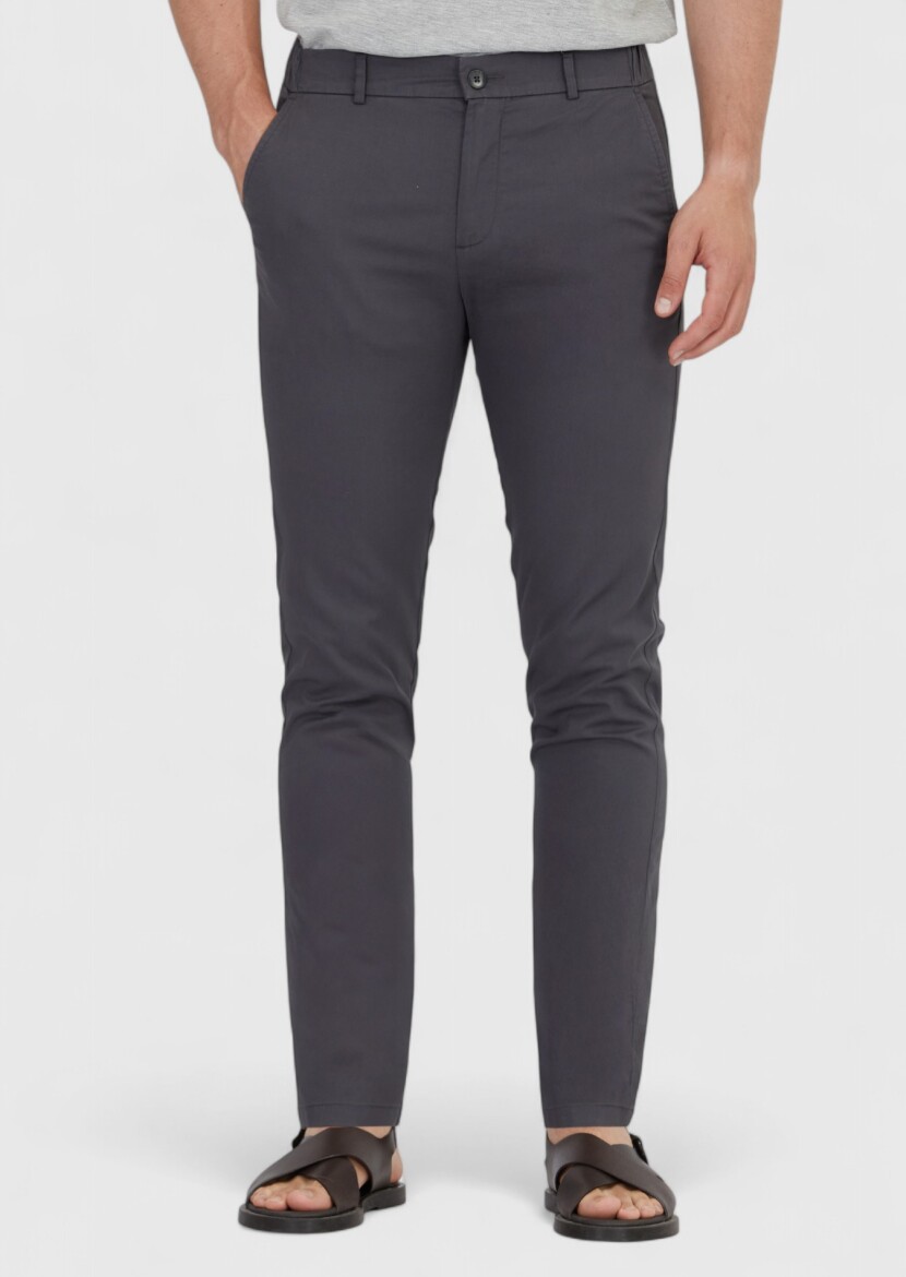 Hard Coal Weaving Jogging Fit Casual Cotton Blended Trousers - RAMSEY