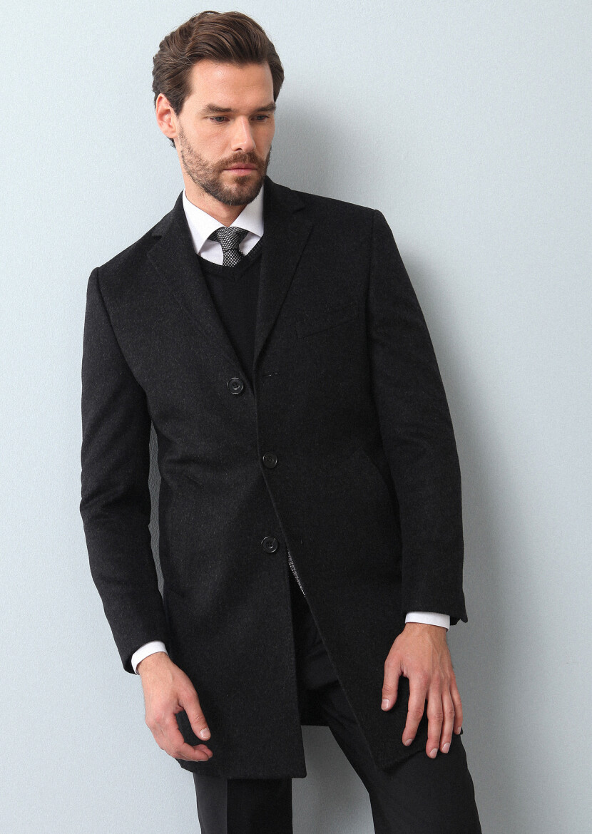 Hard Coal Weaving Overcoat 