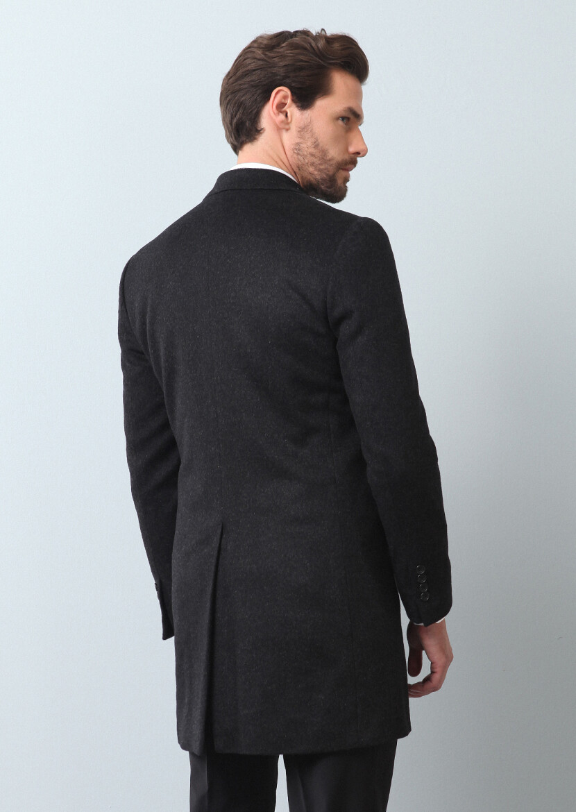 Hard Coal Weaving Overcoat - 5