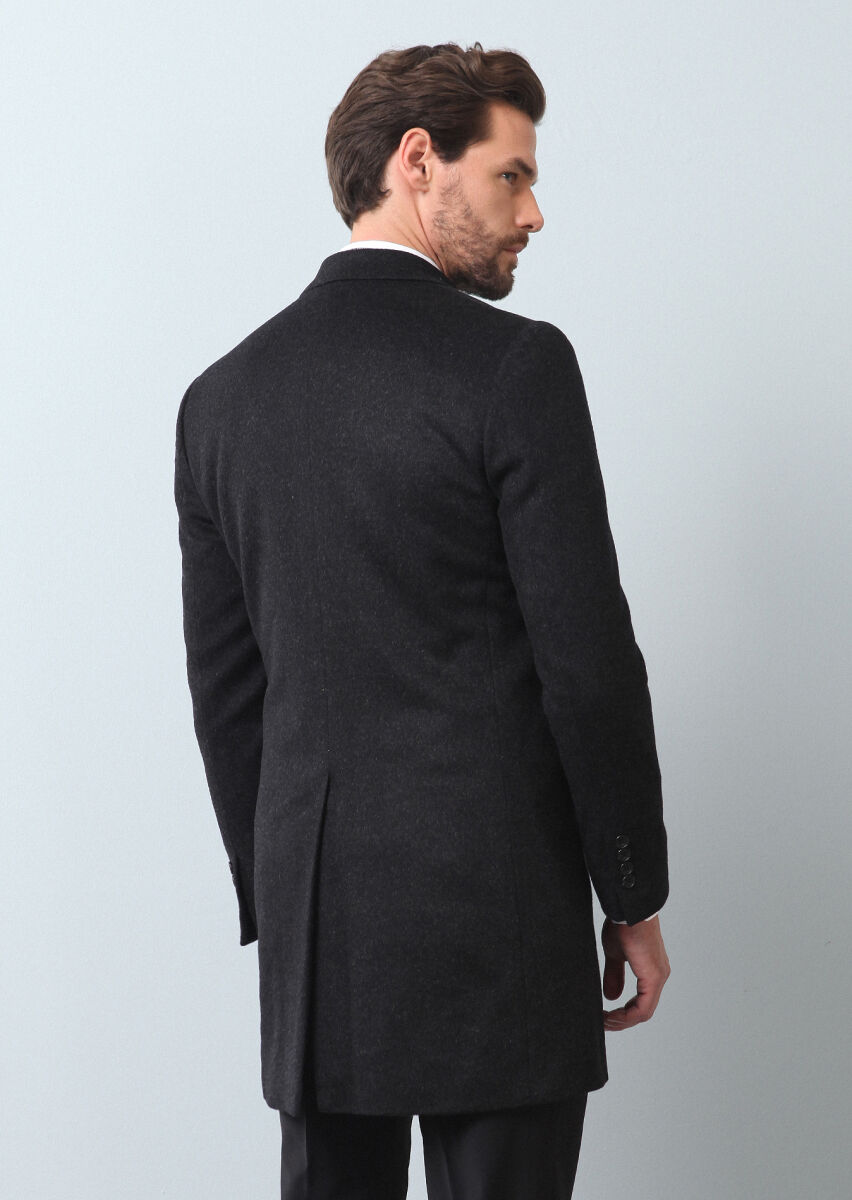 Hard Coal Weaving Overcoat - 5