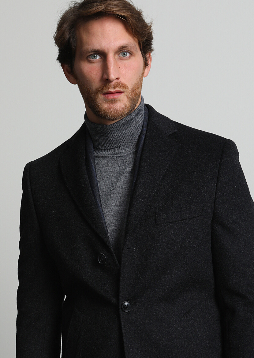 Hard Coal Weaving Overcoat 