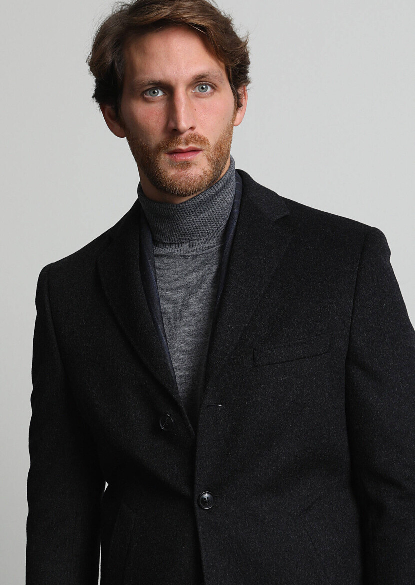 Hard Coal Weaving Overcoat 