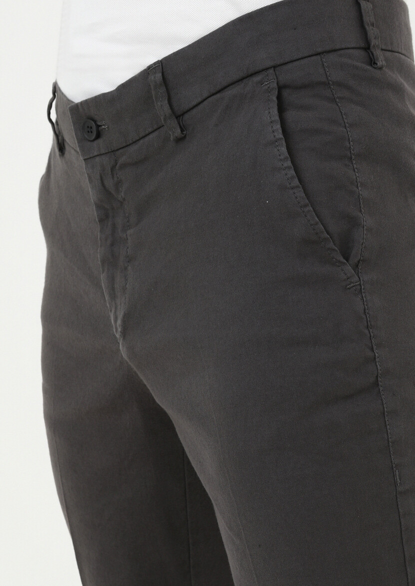 Hard Coal Weaving Regular Fit Casual Cotton Blended Trousers 