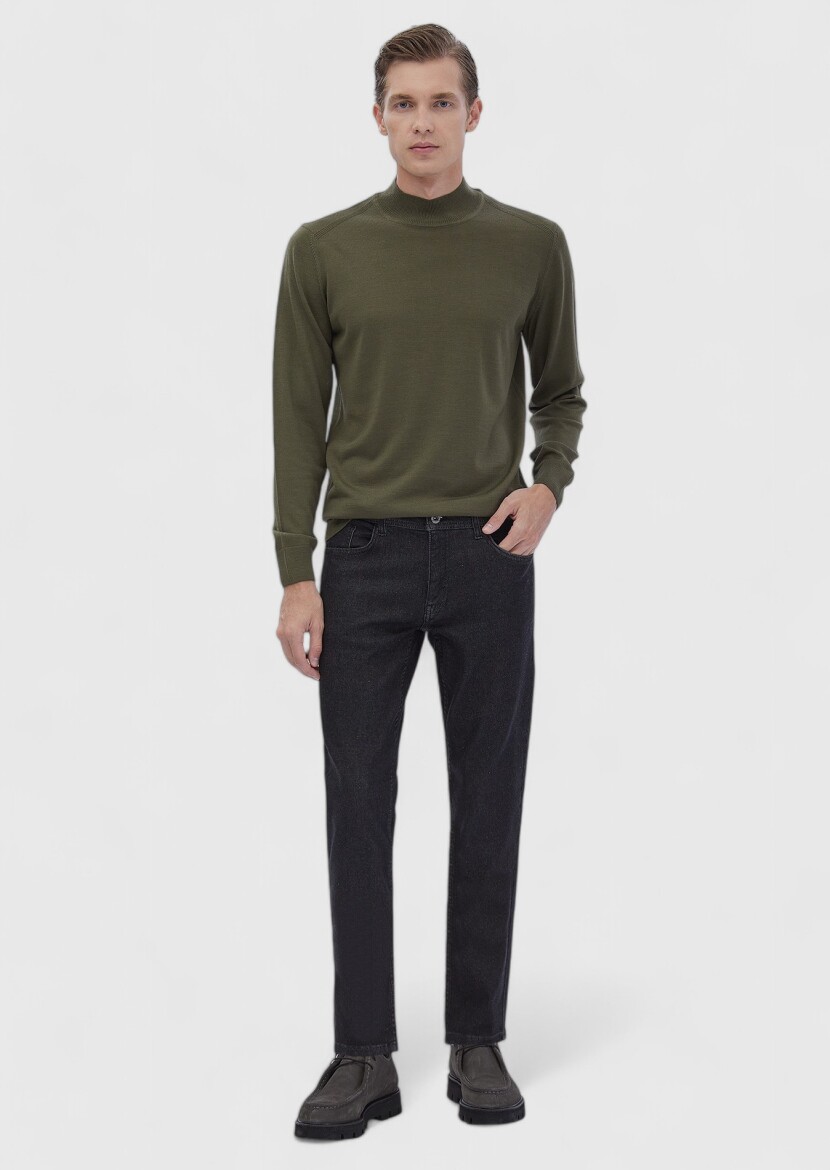 Khaki Knitwear Sweatshirt 