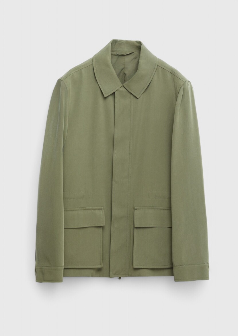 Khaki Weaving Coat - 8
