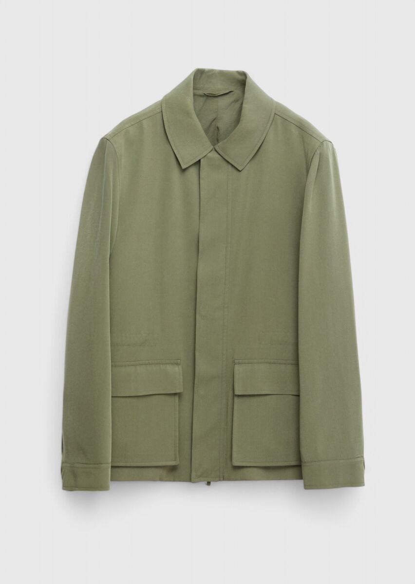 Khaki Weaving Coat - 8