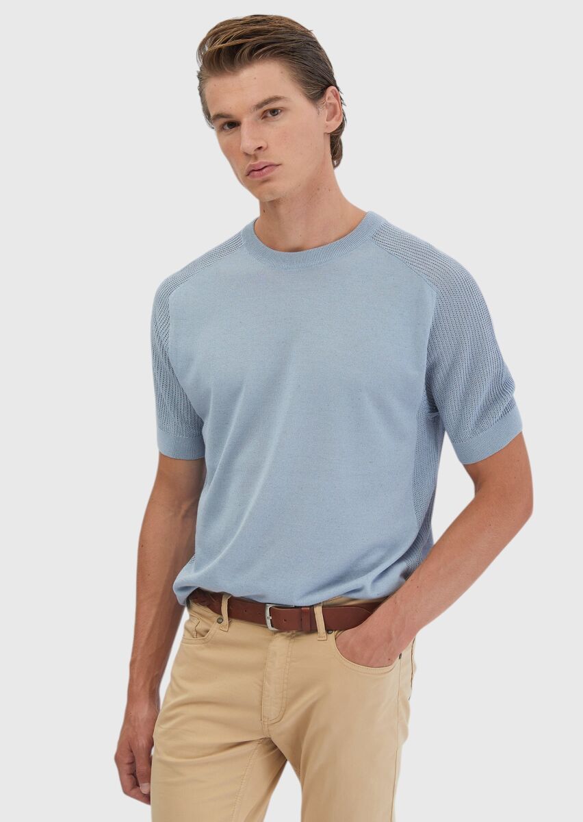 Light Blue Knitwear - 1