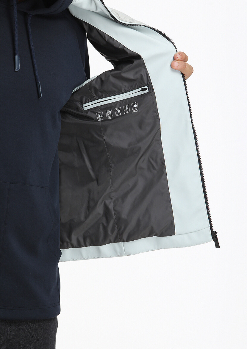 Light Grey Weaving Puffer Vest - 4