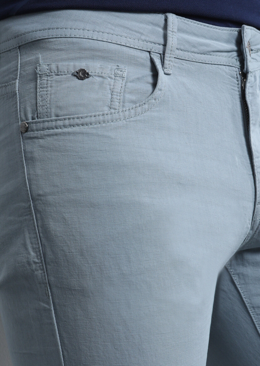 Mavi Mikro Dokuma Slim Fit Casual Pamuk Karışımlı Pantolon 