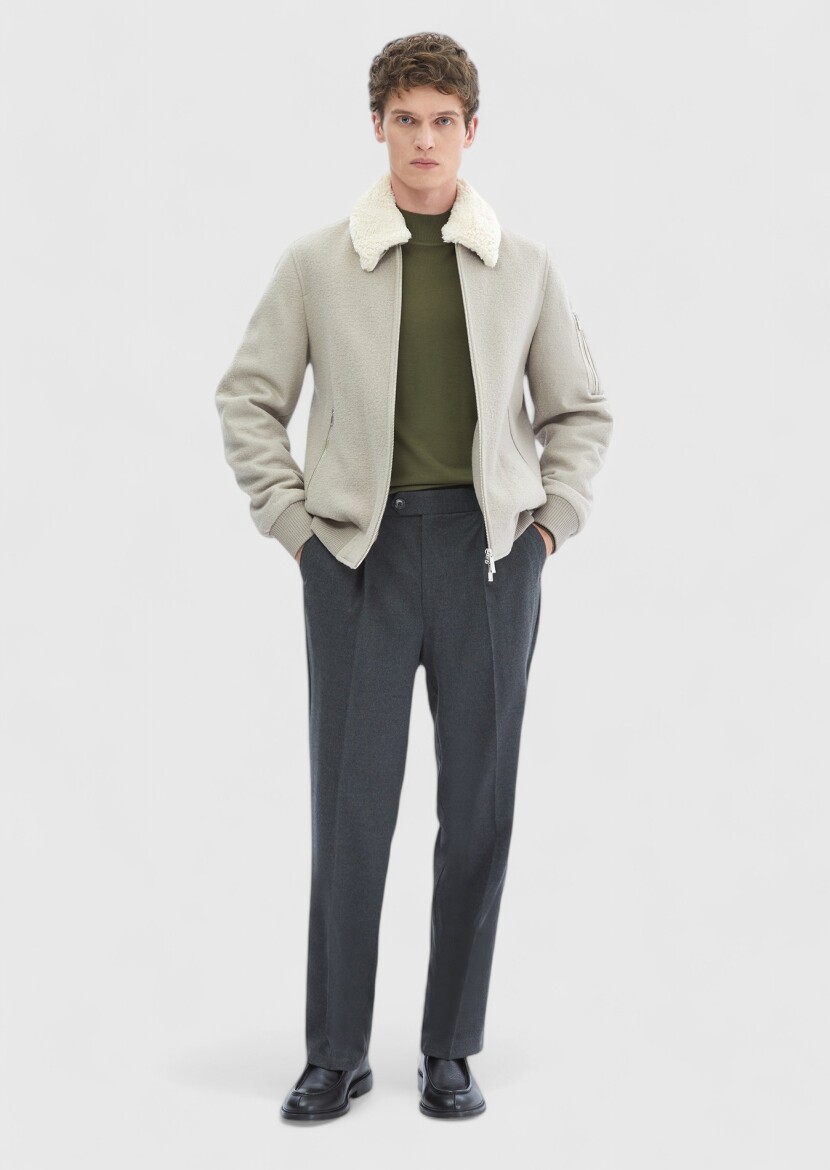 Mink Regular Fit Casual Weaving Coat - RAMSEY