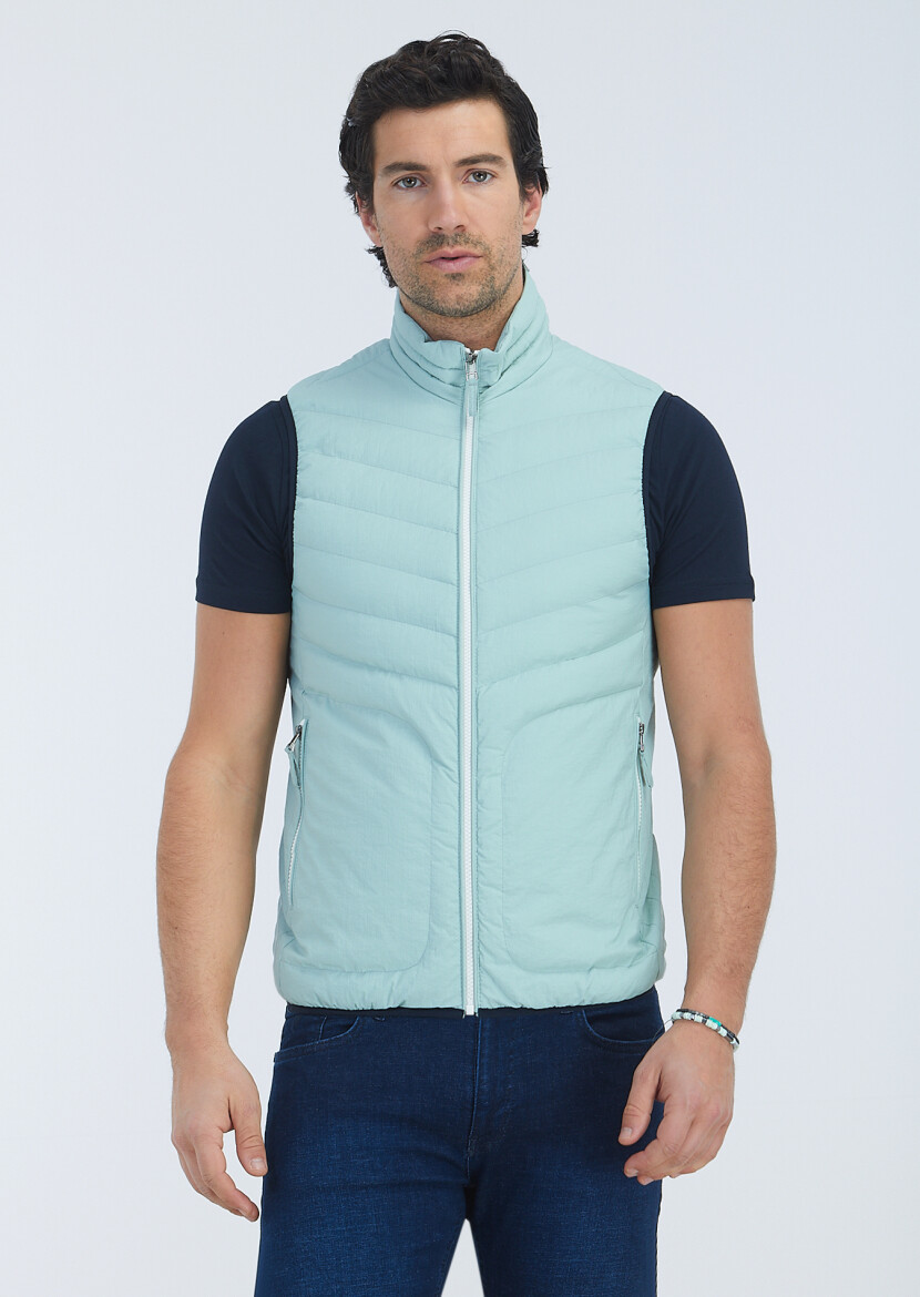 Mint Dokuma Spor Yelek 