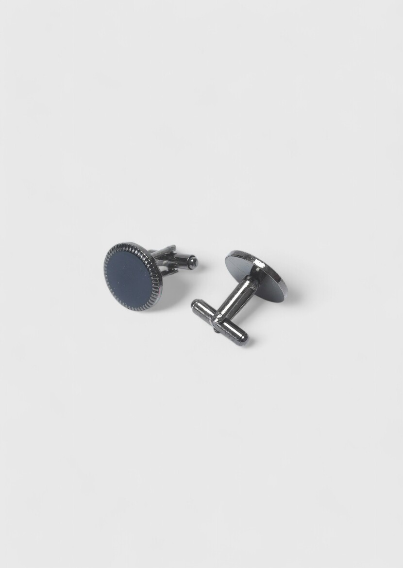 Navy Blue Brass Cuff Link - RAMSEY