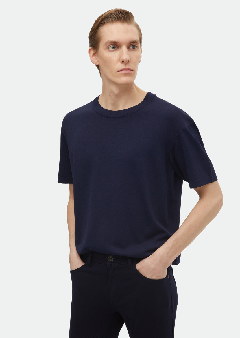 Navy Blue Knitwear - RAMSEY