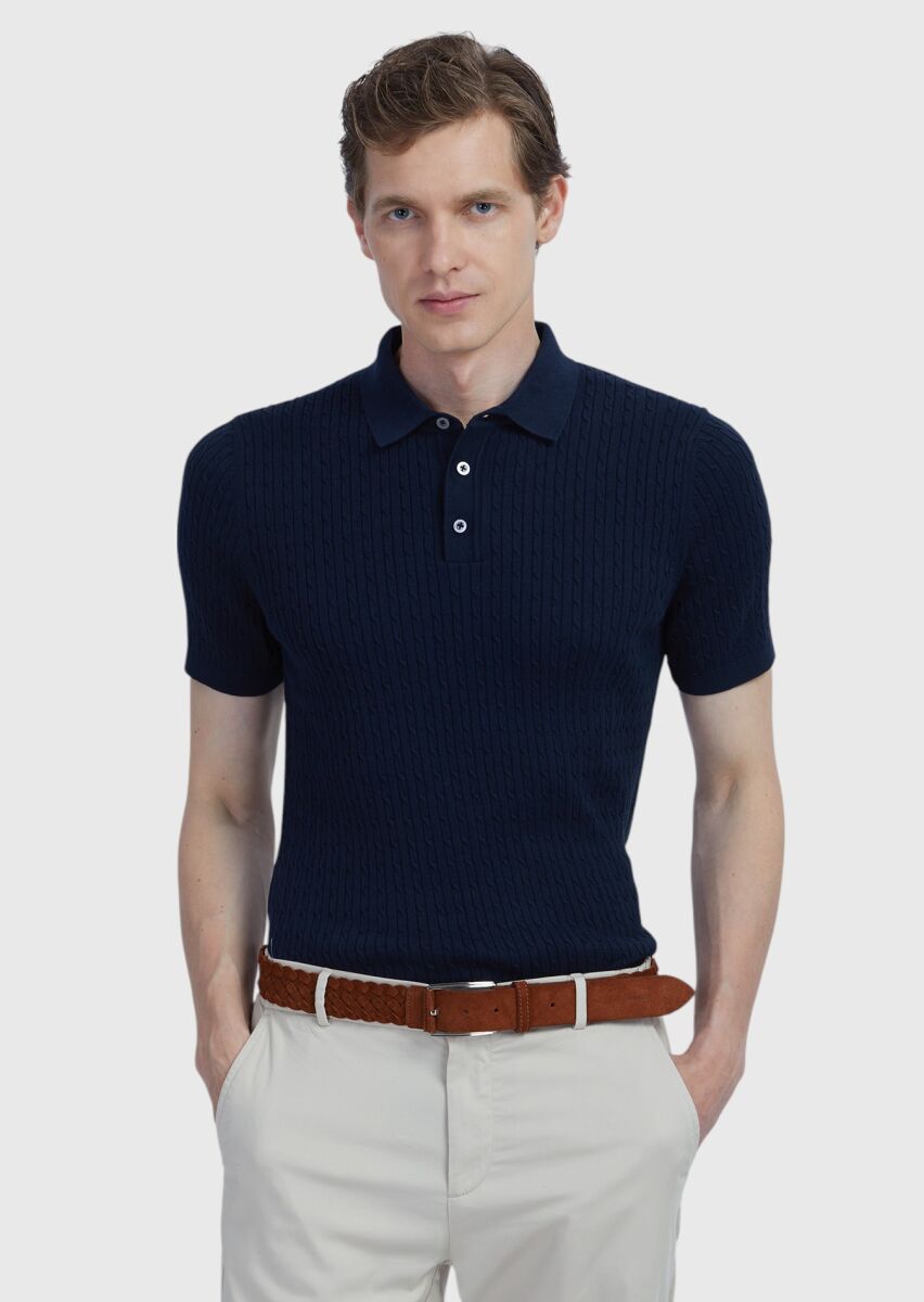 Navy Blue Knitwear - 1