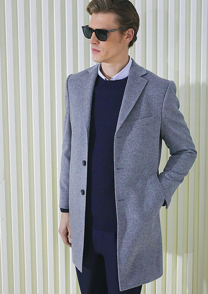 Navy Blue Knitwear Sweatshirt 