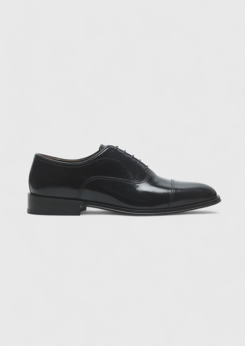 Navy Blue Leather Classical Shoes - RAMSEY