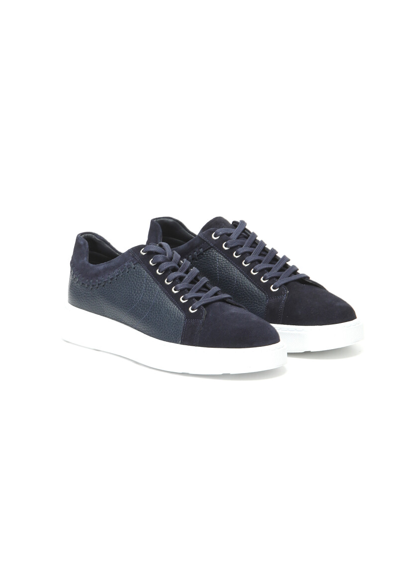 Navy Blue Suede Sneaker - 2