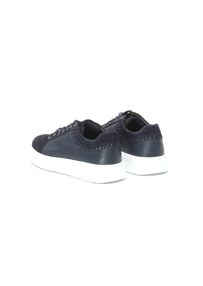 Navy Blue Suede Sneaker - 4