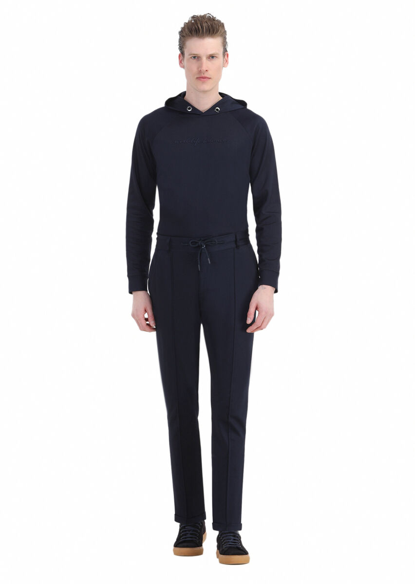 Navy Blue Sweat Pants - 1