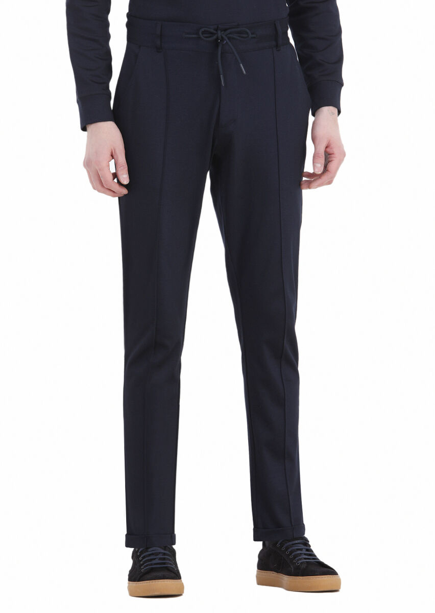 Navy Blue Sweat Pants - 2