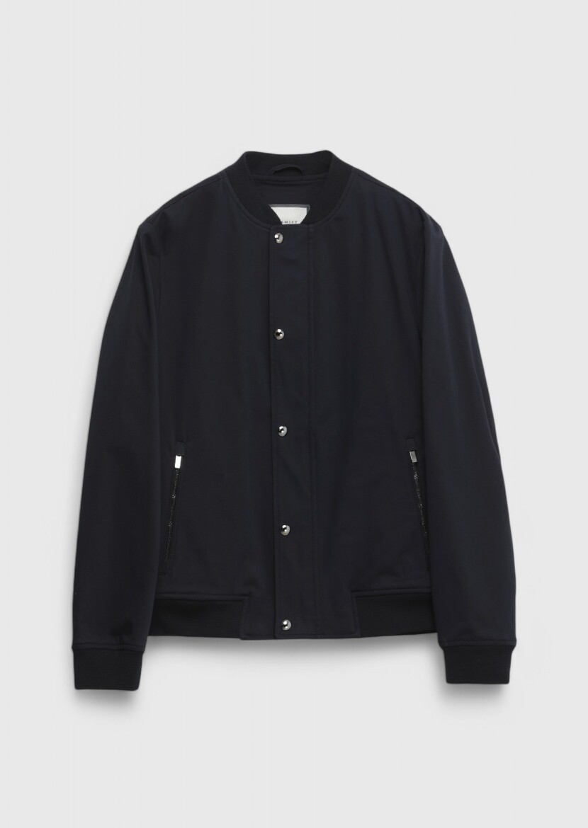 Navy Blue Weaving Coat - 8